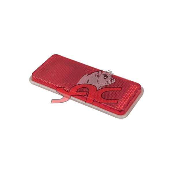Red Adhesive Reflector Stick On 40x90mm