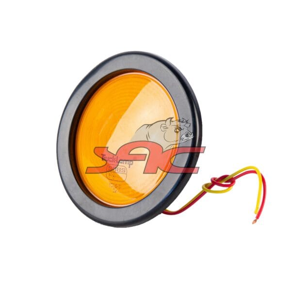 Round Light Amber Globe Type W/rubber Se