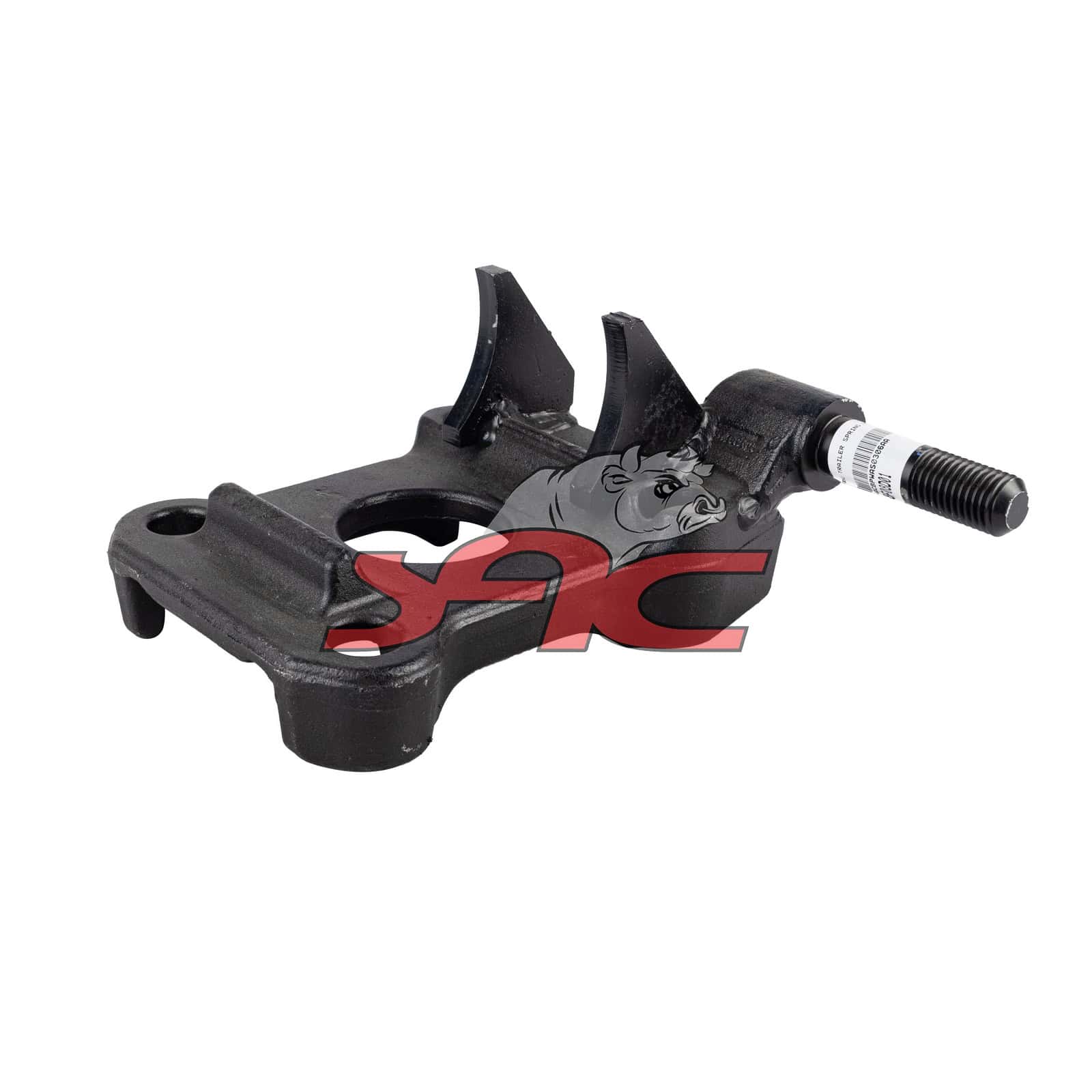 BPW OE Z-SPRING SPRING PAD R/H WITH SHOCK BOLT