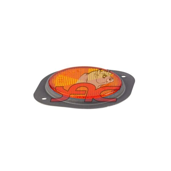 UNIVERSAL ROUND REFLECTOR AMBER 76OD METAL FLANGE