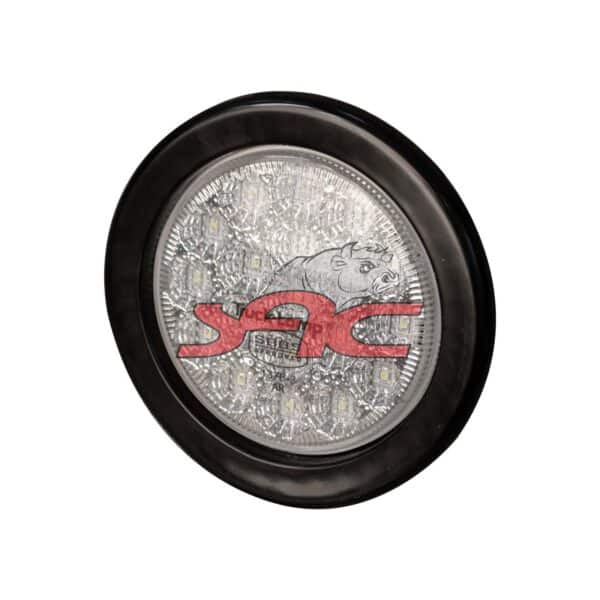 MULTIB ROUND LED LIGHT WHITE W/RUBBER SEAL