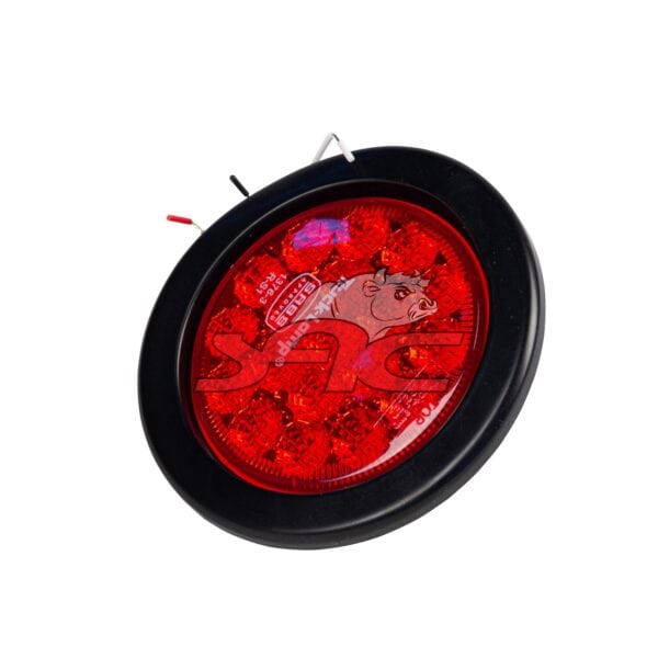 MULTIBRAND ROUND LED LIGHT RED WITH RUBBER SEAL
